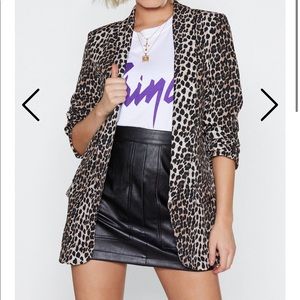 Leopard print blazer